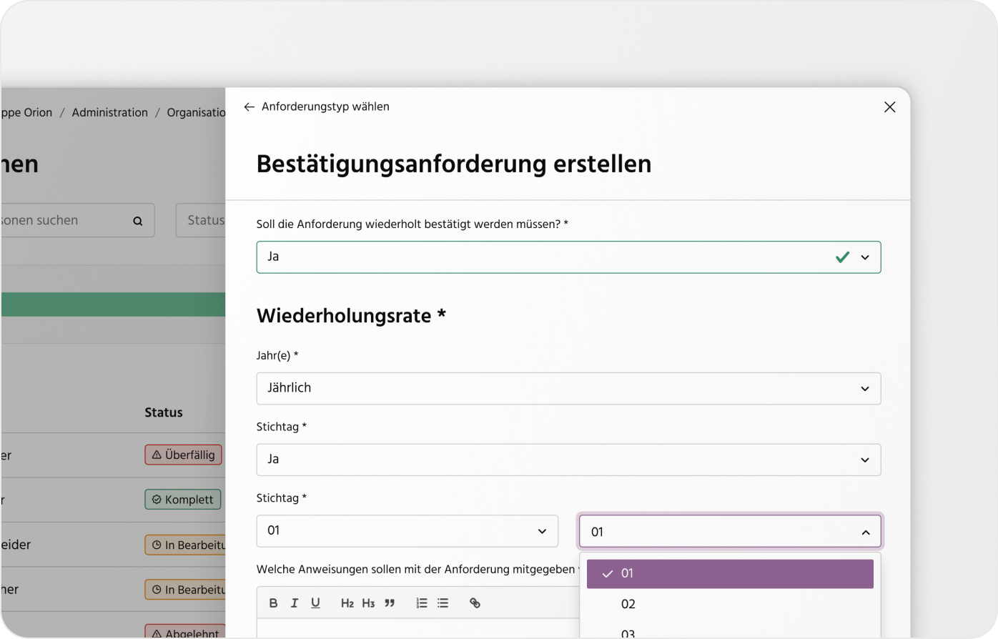Automatische Erinnerungen bei ablaufenden Zertifikaten in Deklaris